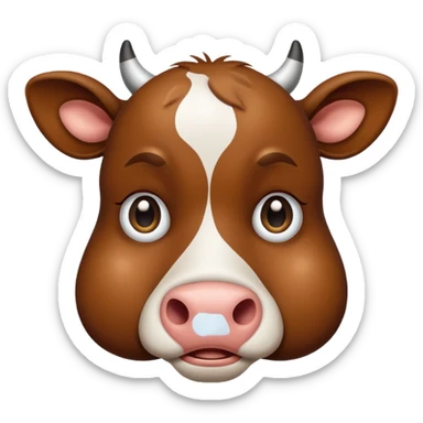 sad cow emoji sticker