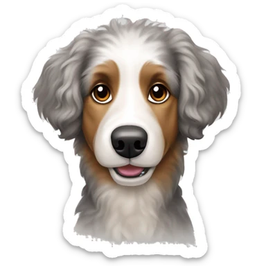 poodle Australian Shepard dog mix  sticker