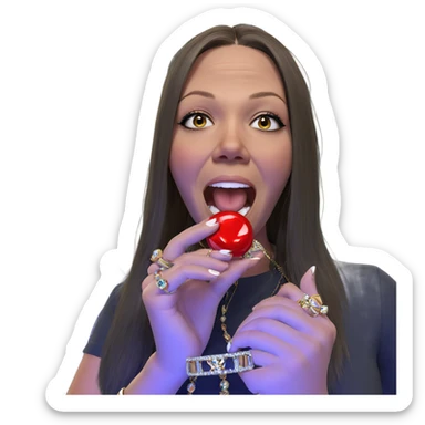 girl with jewelry elegance sticker