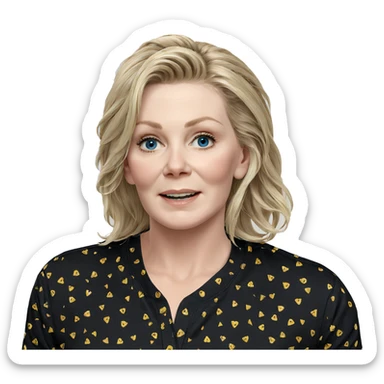 blonde girl with blue eyes sticker