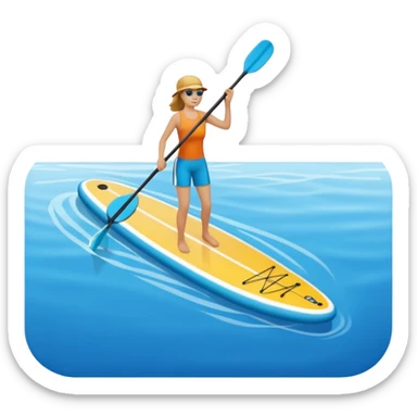 Paddle board on water  sticker