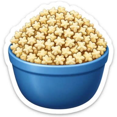 Popcorn in blue bowl sticker
