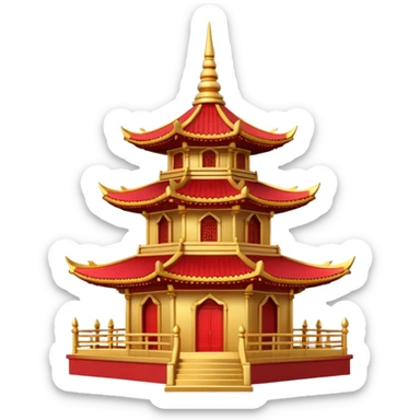 pagoda style temle sticker