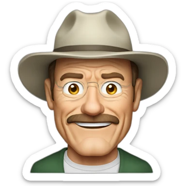 bryan cranston but "crab"ston sticker