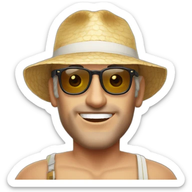 Robert Scott Wilson as a beach bum sticker