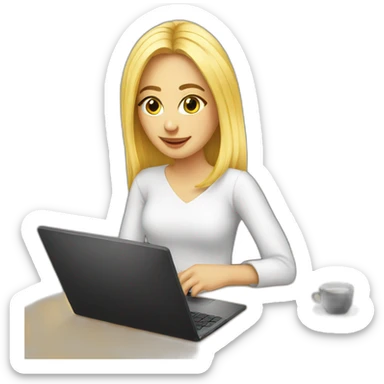 blonde-artist-girl-with-laptop sticker