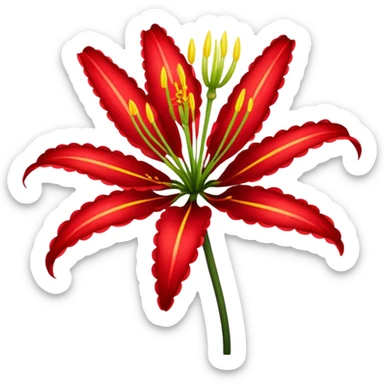Red spider lily sticker