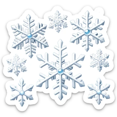 Snowflakes in winter morning sticker
