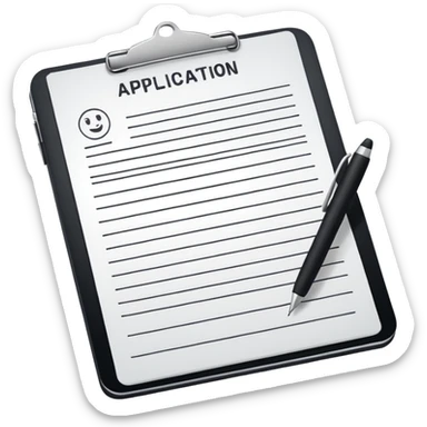 job application form sticker