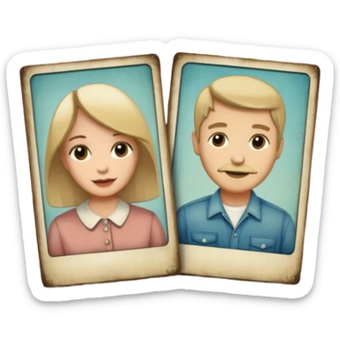 board with polaroid photo sticker