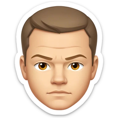 mix photorealistic Matt Damon with main hero of Avatar movie sticker
