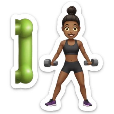 Fitness at home sticker