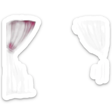 open pink theatre curtain sticker