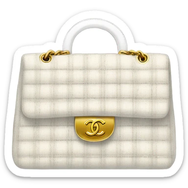Tweed white chanel bag  sticker