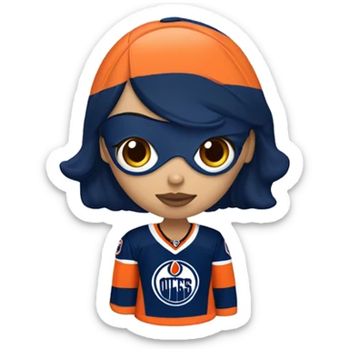 Me as an Edmonton oilers nhl female fan sticker