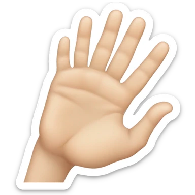 hand with thumb touching the ring finger only and other's open sticker