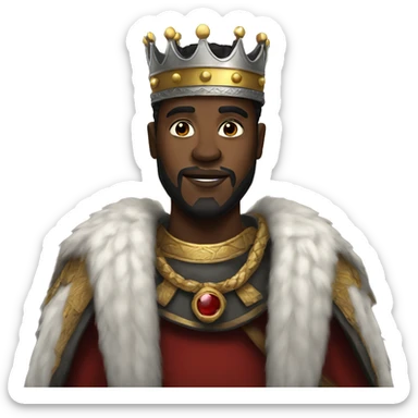 Black king sticker