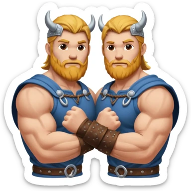 two arms holding each others forearms viking clasp style sticker