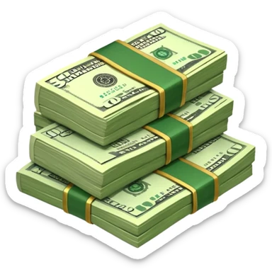 dollars paper money sticker