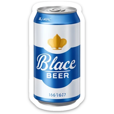 1664 Blanc beer can with blue and white branding sticker