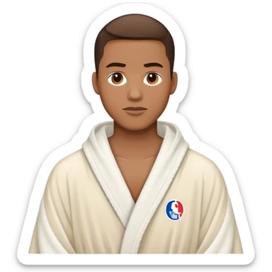 NBA fan in a robe sticker