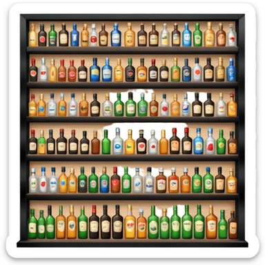 Alcohol store sticker