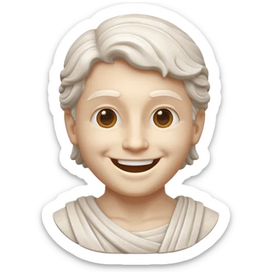 escultura griega feliz sticker