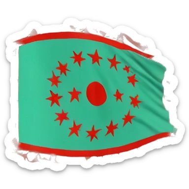 Gokturk (turkic kghante) flag sticker