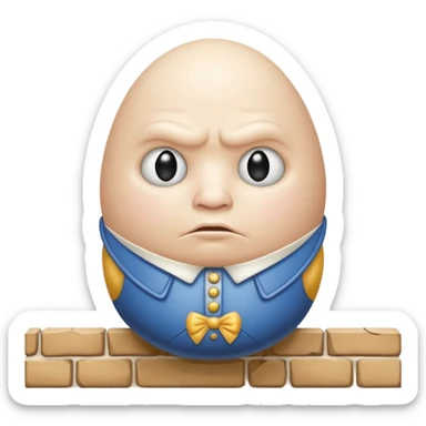 Humpty Dumpty Sat On A Wall sticker