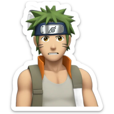 Naruto en train de faire un malaise sticker