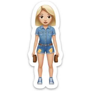 Naked woman with legs spread sticker