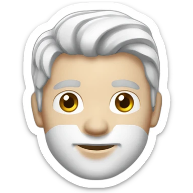 White man whit brun hair Olympique de Marseille supporter sticker