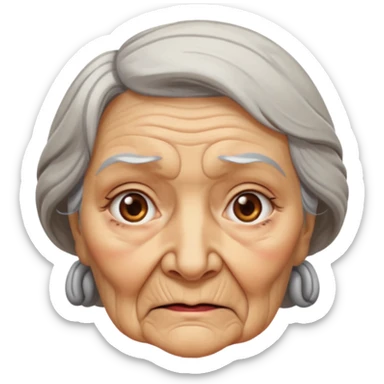 Mean old lady sticker