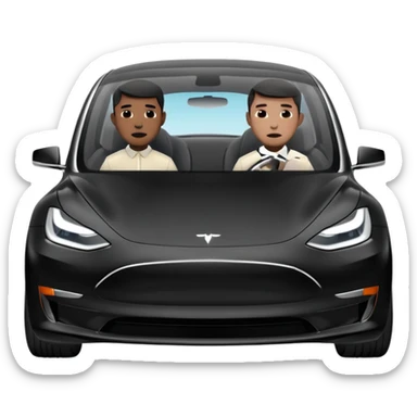 Tesla model 3 stuck in trafic sticker