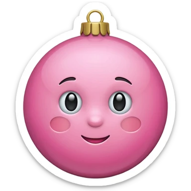 Christmas pink sticker