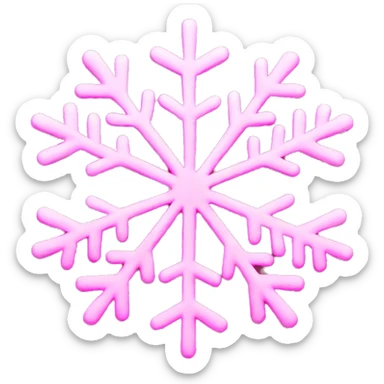 pink snowflakes sticker