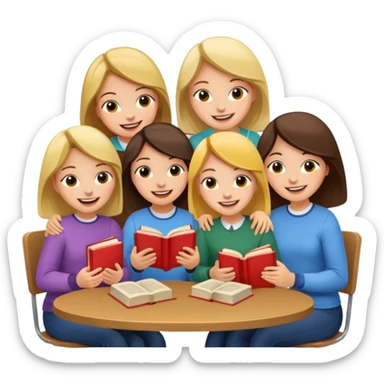 books club girls only under the table  sticker