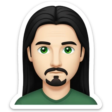 Kevin Richardson green eyes, long black hair sticker
