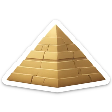 Pyramid with a sad face sticker