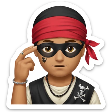 Make a pirate doing the 67 meme sticker