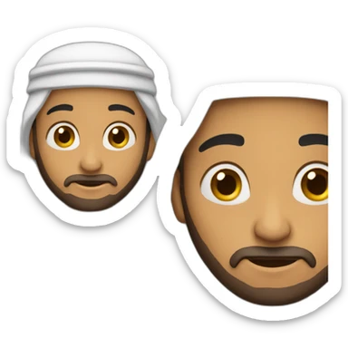 An Arab man thinks sticker