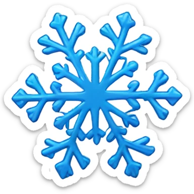 Blue snowflake sticker