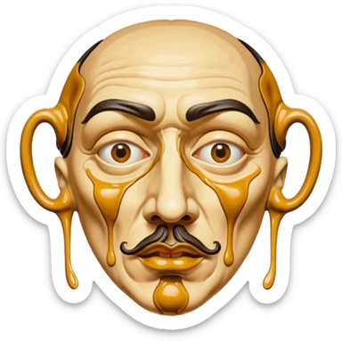 Masque Salvador Dali sticker