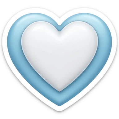 Beyaz kalp sticker