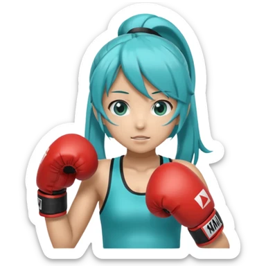 Miku boxing sticker