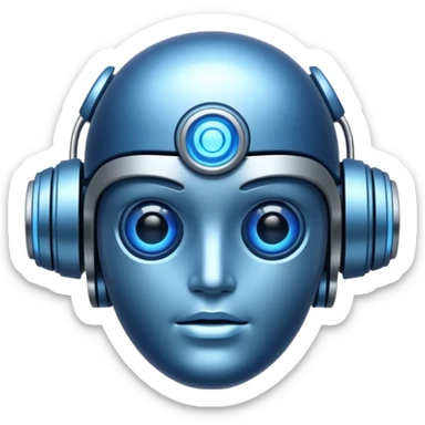 Create an emoji in which it is representing AI sticker