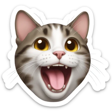 Cat with tongue out sticker
