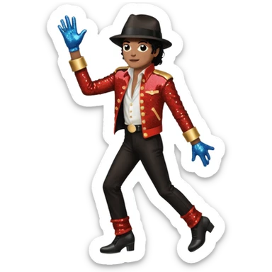 Michael Jackson moonwalking sticker