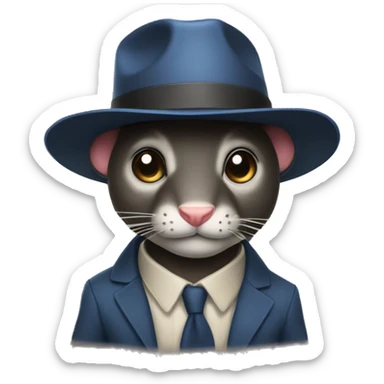 Um rato com chapeu  sticker