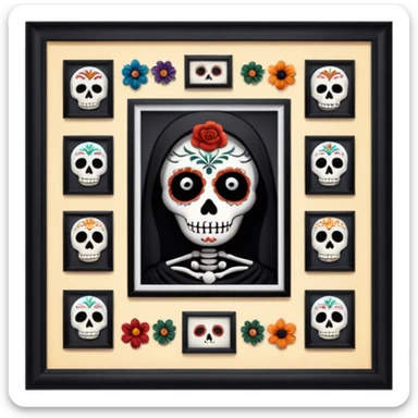 Day o the death, missing people, hereditary movie, museum sticker